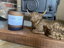 Load image into Gallery viewer, Large Lying Highland Cow &amp; Calf Candle Holder
