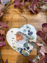 Load image into Gallery viewer, Eucalyptus Robin Slate Heart
