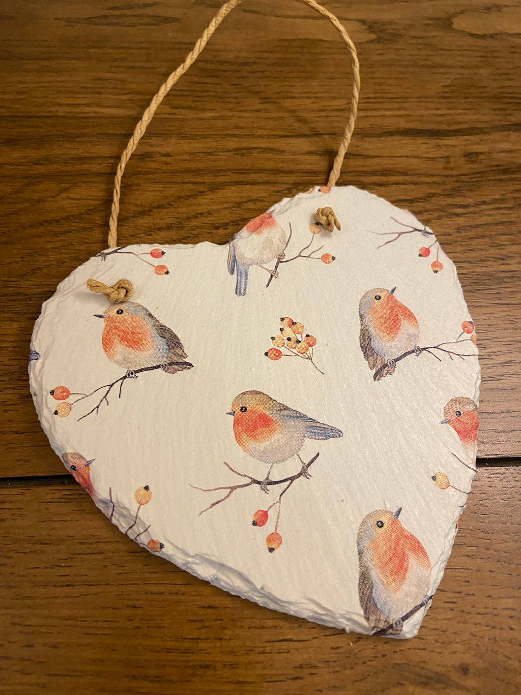 Little Robin Slate Heart