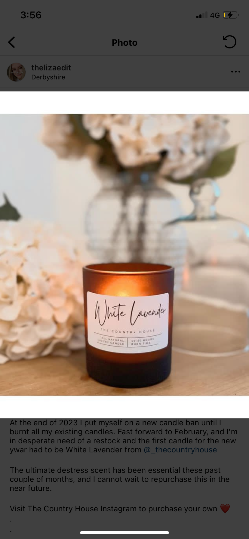 White Lavender 30cl Soy Wax Candle