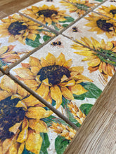 Load image into Gallery viewer, Sunflower Bee Stone Coasters
