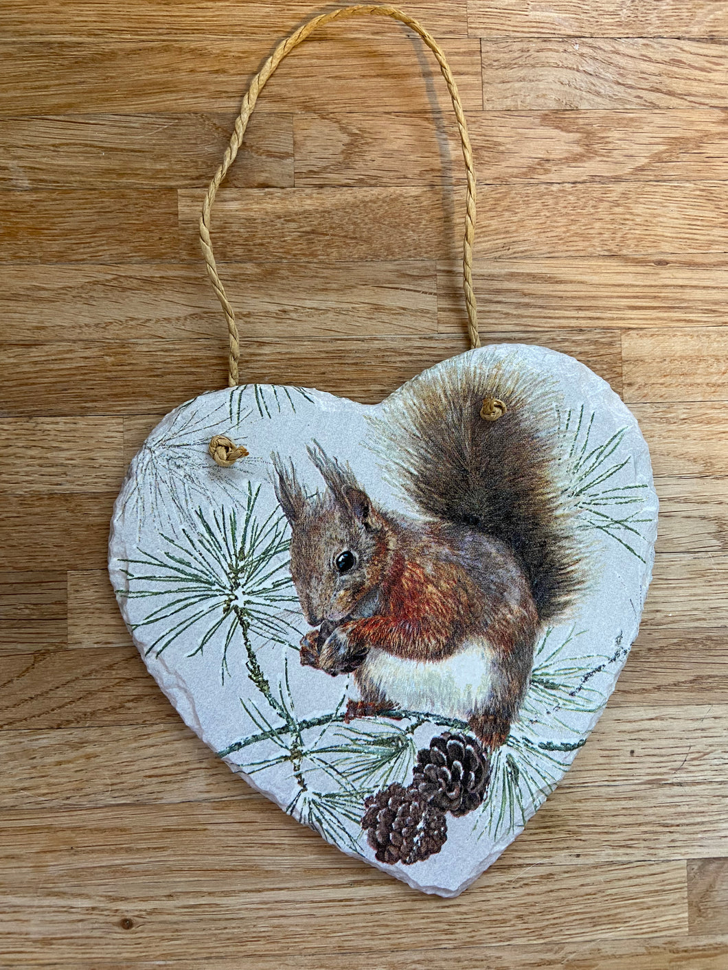 Squirrel Slate Heart