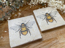 Load image into Gallery viewer, Large Bee Natural Stone Coasters
