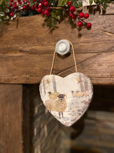 Load image into Gallery viewer, Snow Sheep Slate Heart
