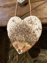 Load image into Gallery viewer, Hedgehog Slate Heart
