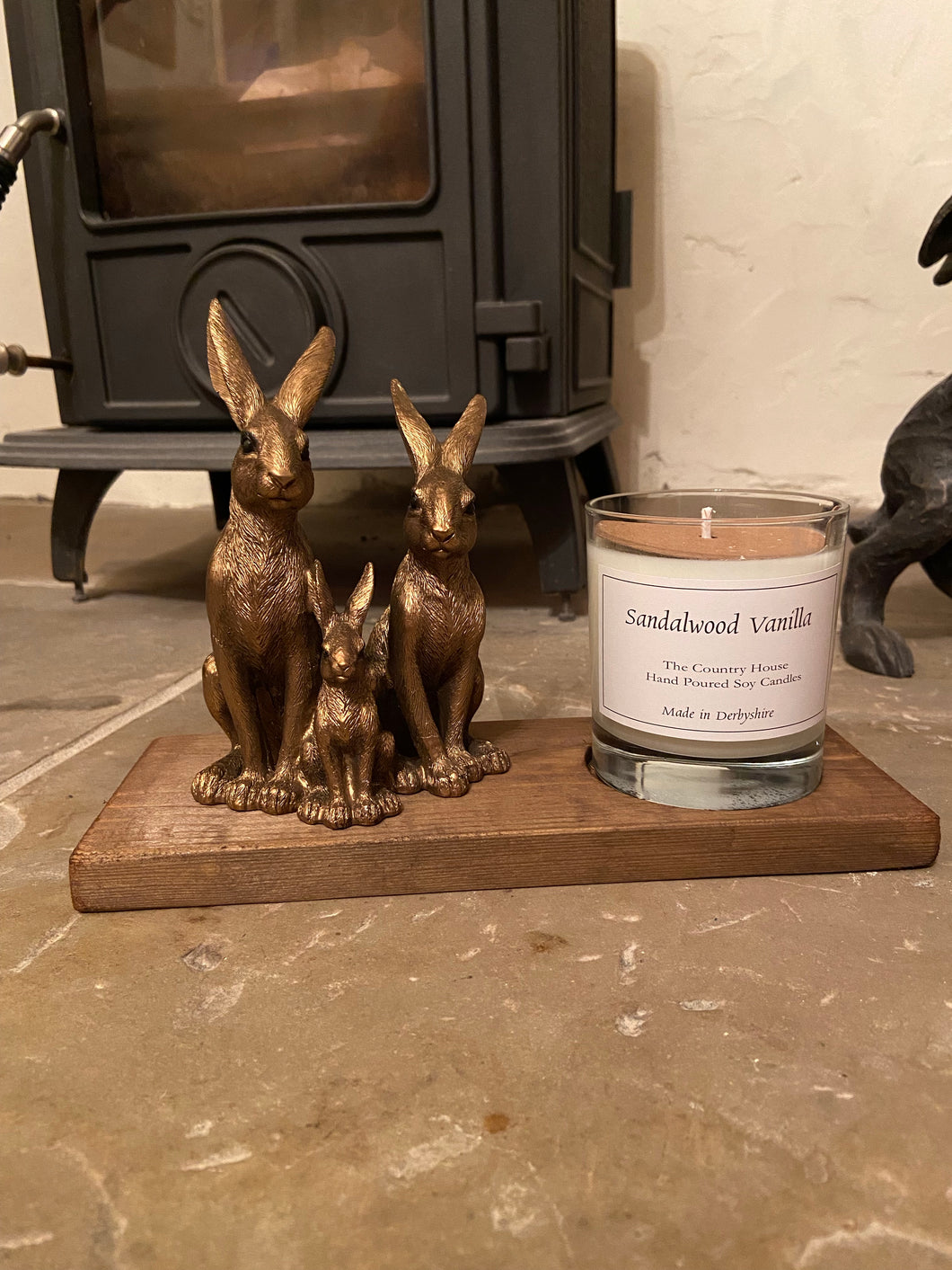 Triple Hare Candle Holder